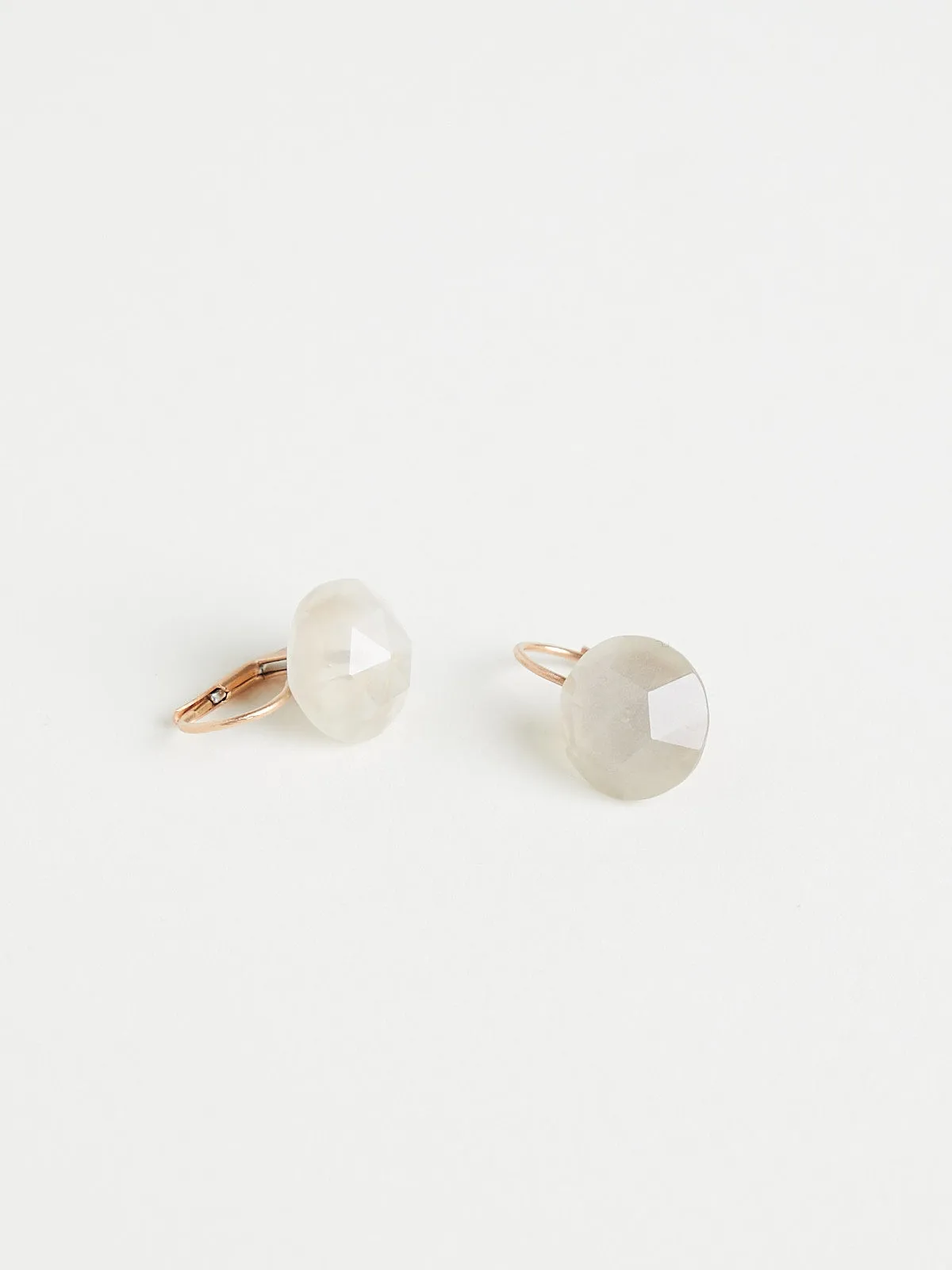 Rose 3/4 Ø12 Earrings in 18k Rose Gold with 11.05ct Nude Moonstone