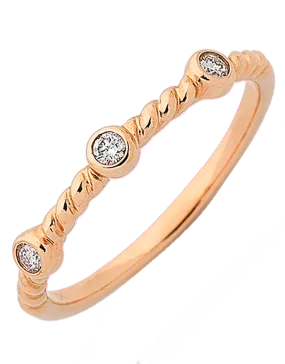 Rose Gold Ring - 10ct Rose Gold Stacking Ring - 764708