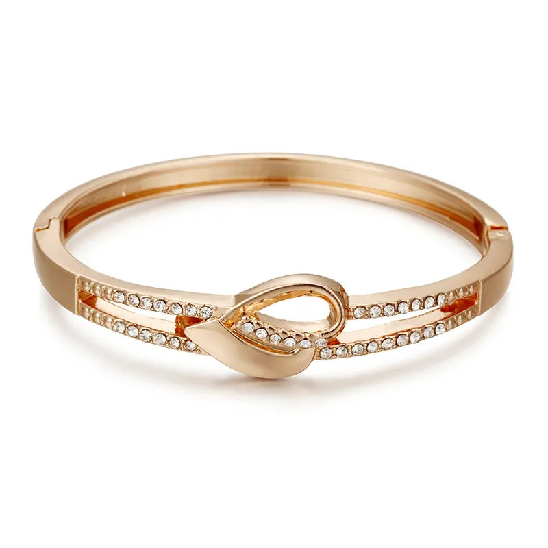 Rose Gold Titanium Steel Women's Bracelet - Elegant Vienna Verve Collection