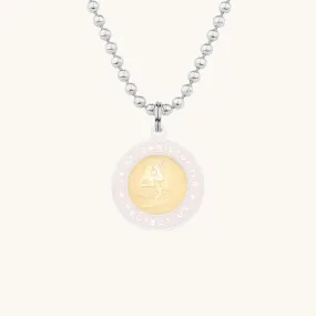 Saint Christopher Medium Medal - Coral/Petal