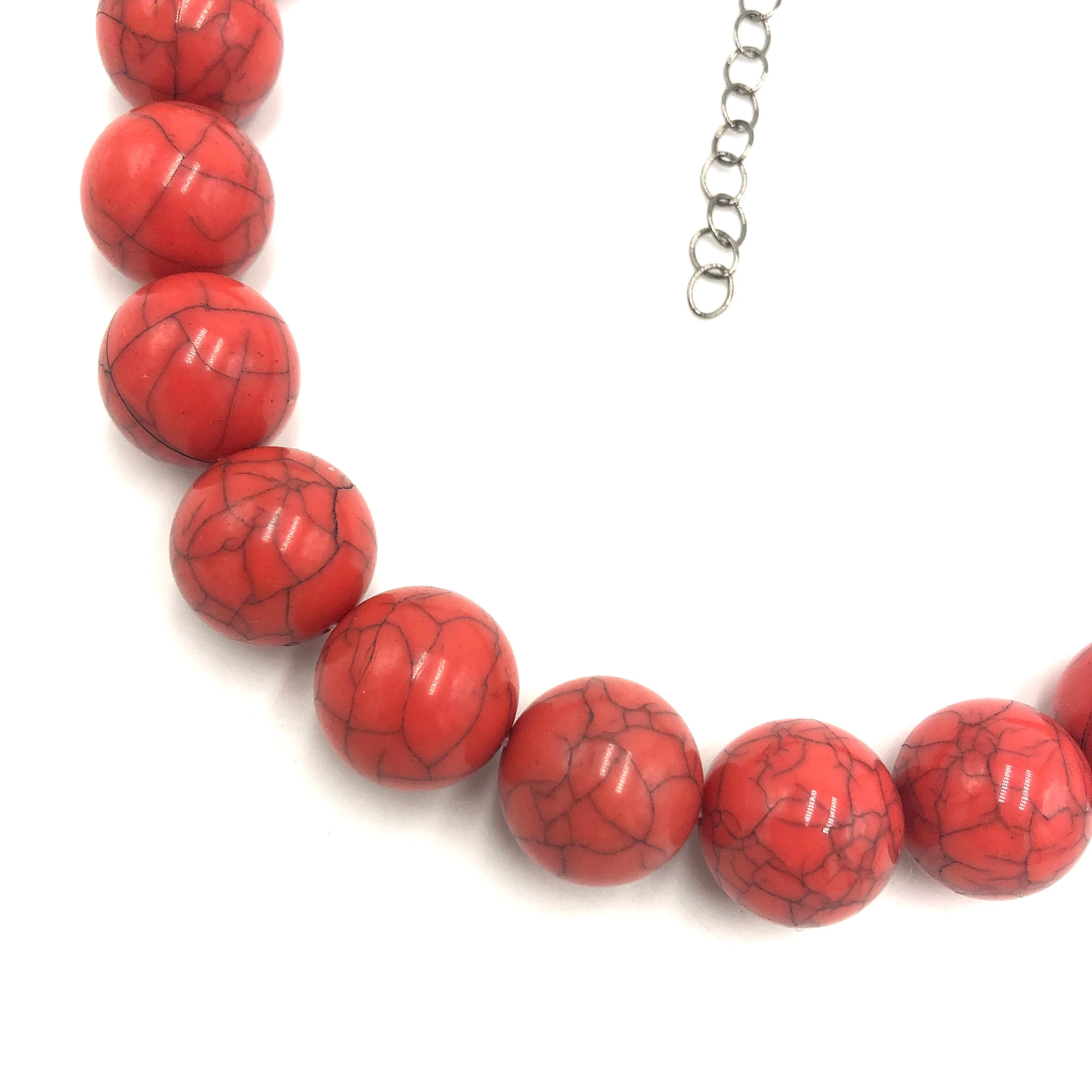 Salmon Crackle Marco Necklace