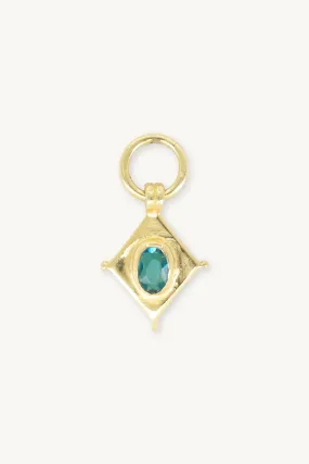 Shield Gold Apatite Charm