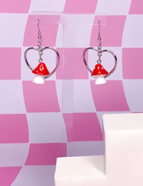 SHROOM HEART EARRINGS