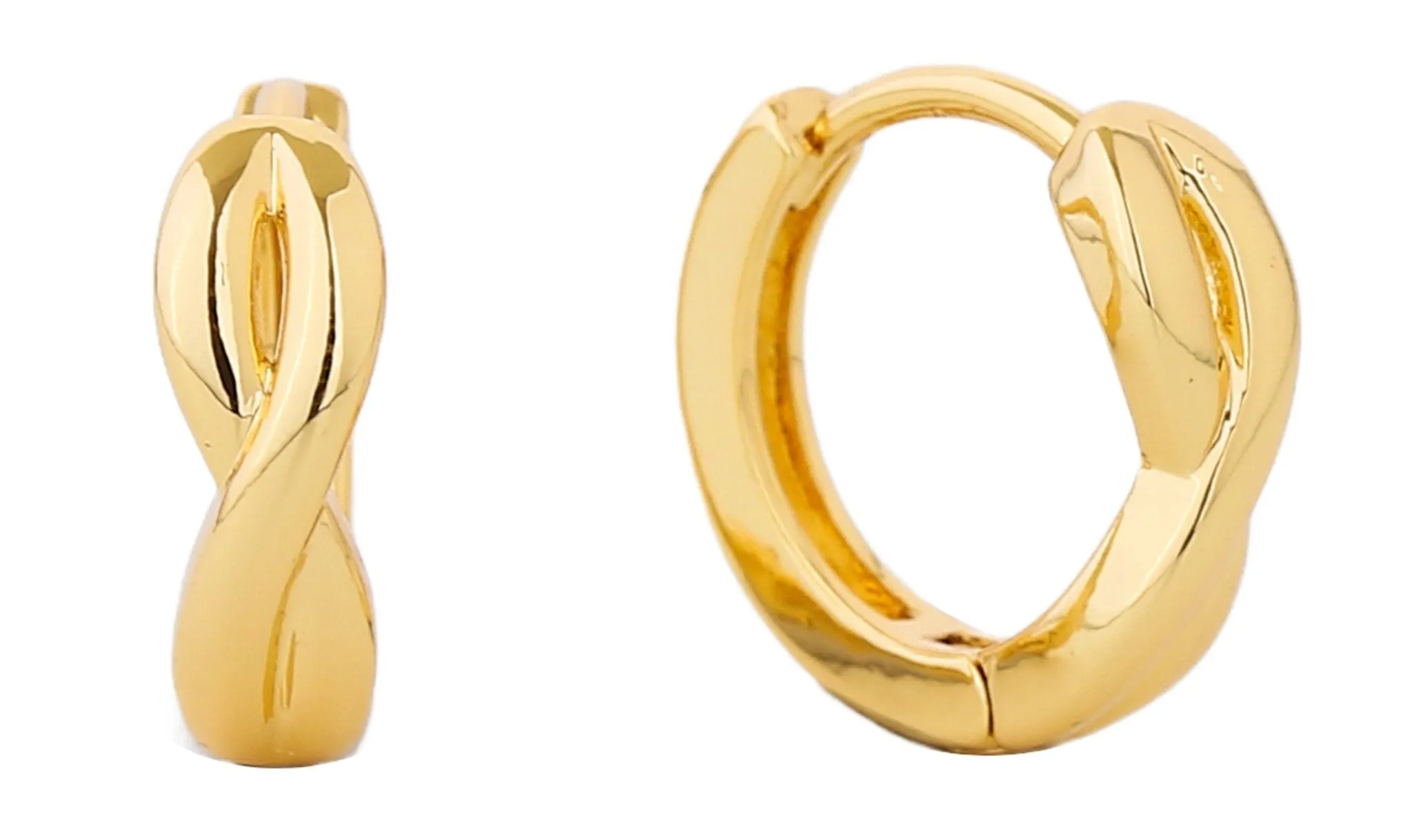 SJE310253 14K Gold Dipped Hoop Earrings