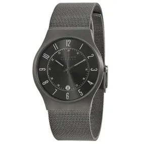 Skagen Men's Grenen Titanium Case Stainless Steel Mesh Watch 233XLTTM