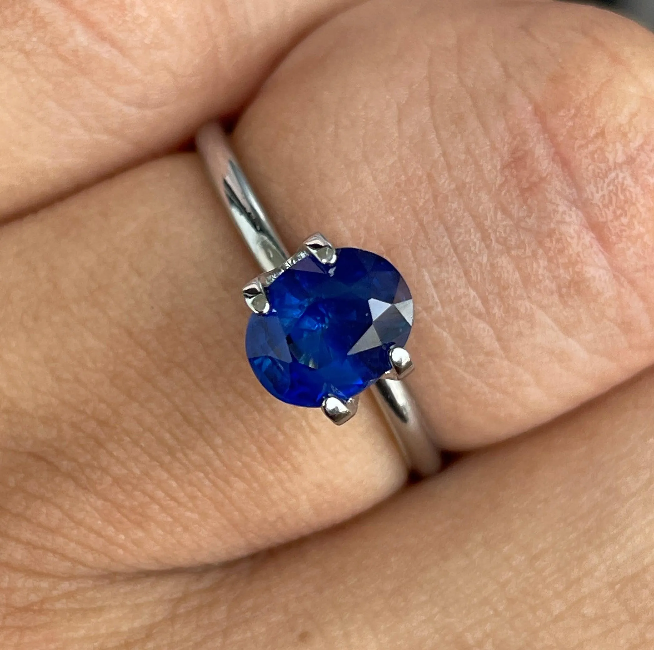 Sri Lanka Blue Sapphire, 1.67 ct, Genuine Blue Sapphire Loose Stone, Low Cost Gem for Wedding Rings, Faceted Sapphire, September Birthstone