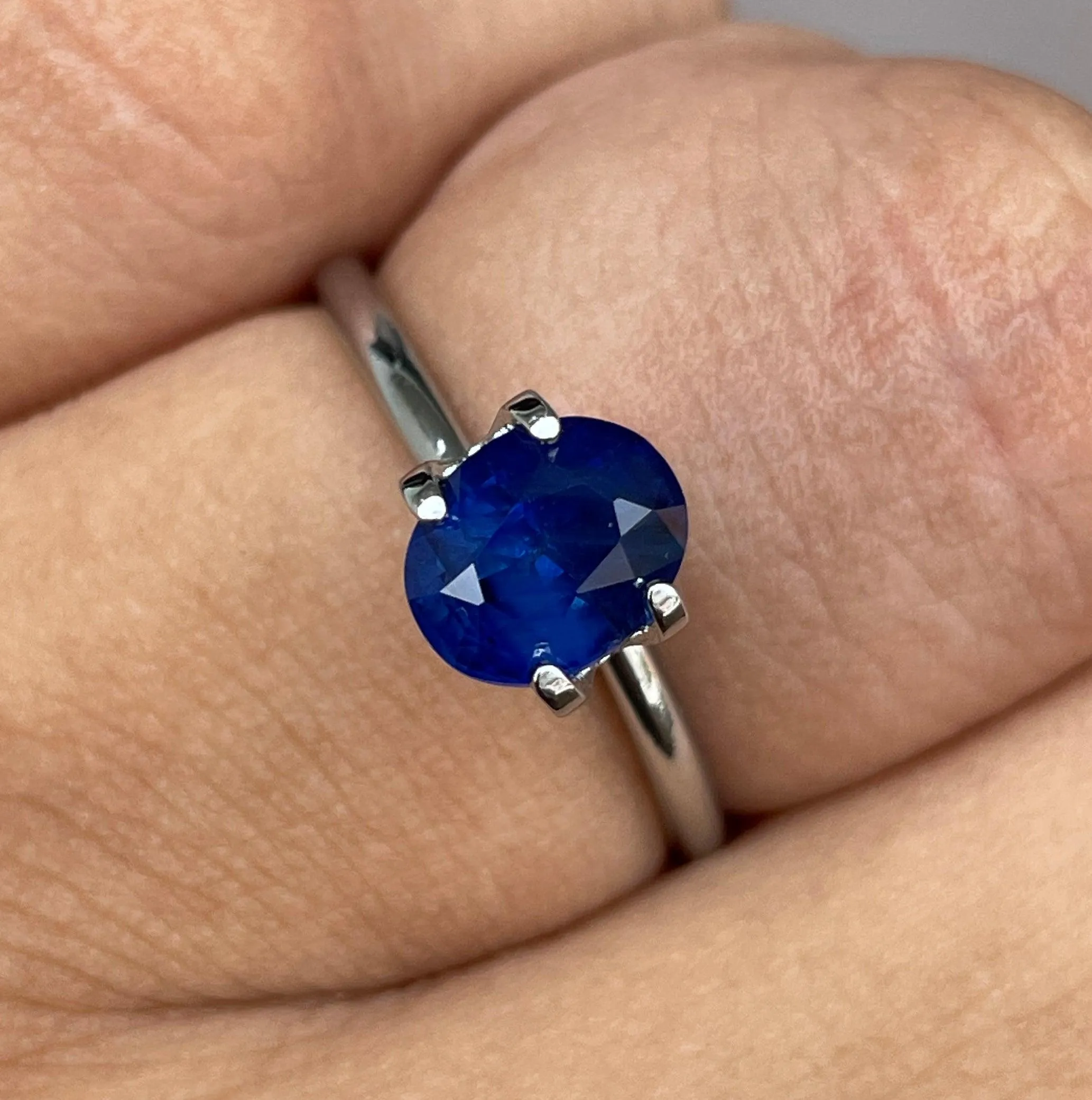 Sri Lanka Blue Sapphire, 1.67 ct, Genuine Blue Sapphire Loose Stone, Low Cost Gem for Wedding Rings, Faceted Sapphire, September Birthstone