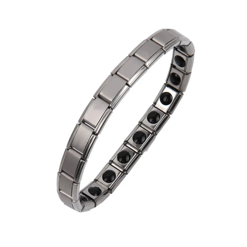 Stainless Steel Health Energy Germanium Bracelet Chain Wrist Chain Health Anti-fatigue Bracelet for Men Women Jewelry Gift