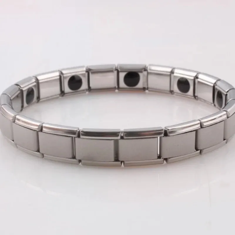 Stainless Steel Health Energy Germanium Bracelet Chain Wrist Chain Health Anti-fatigue Bracelet for Men Women Jewelry Gift