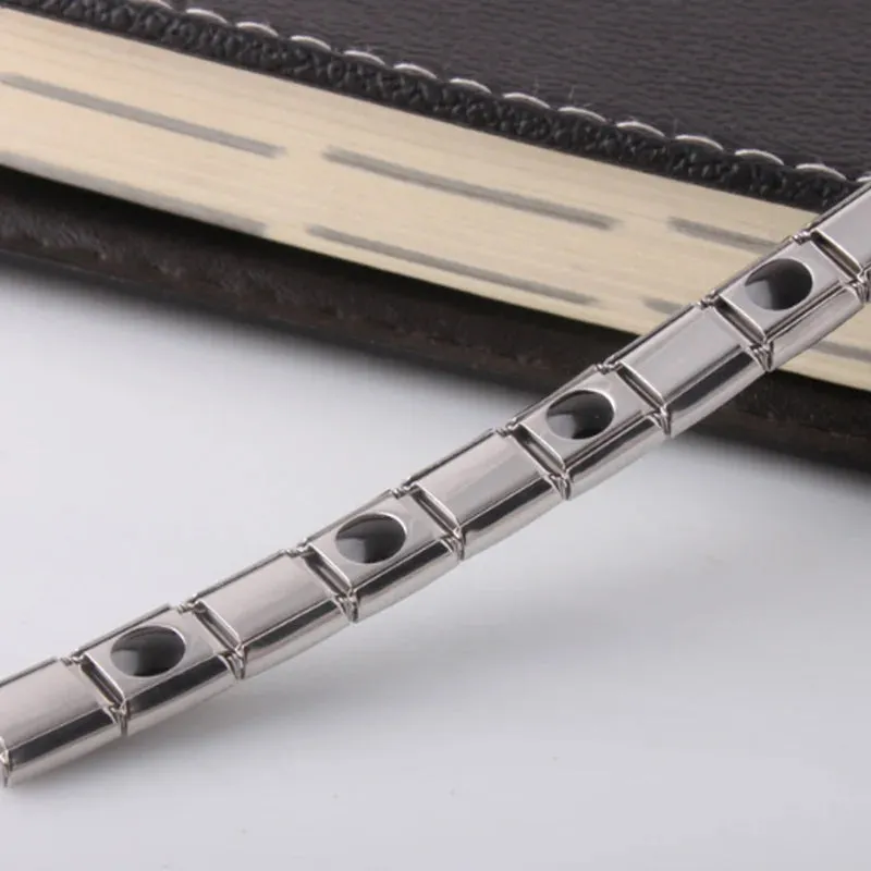 Stainless Steel Health Energy Germanium Bracelet Chain Wrist Chain Health Anti-fatigue Bracelet for Men Women Jewelry Gift