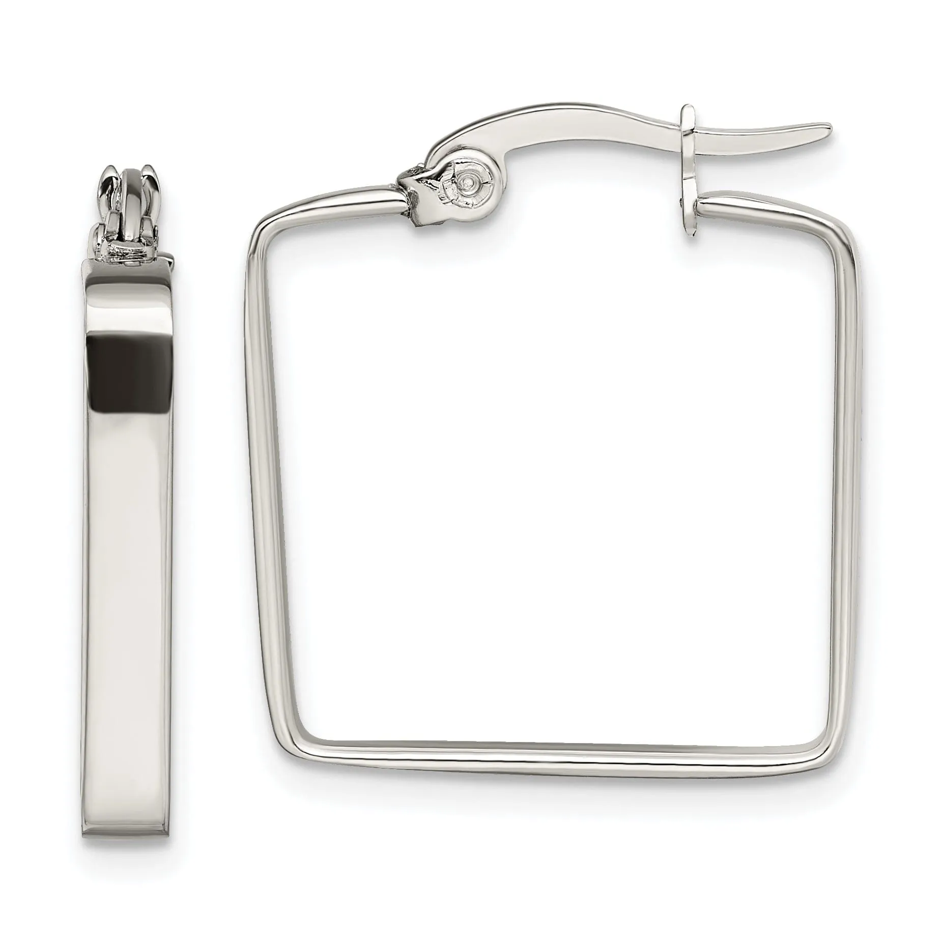 Stainless Steel Square Hoop Earrings 20MM