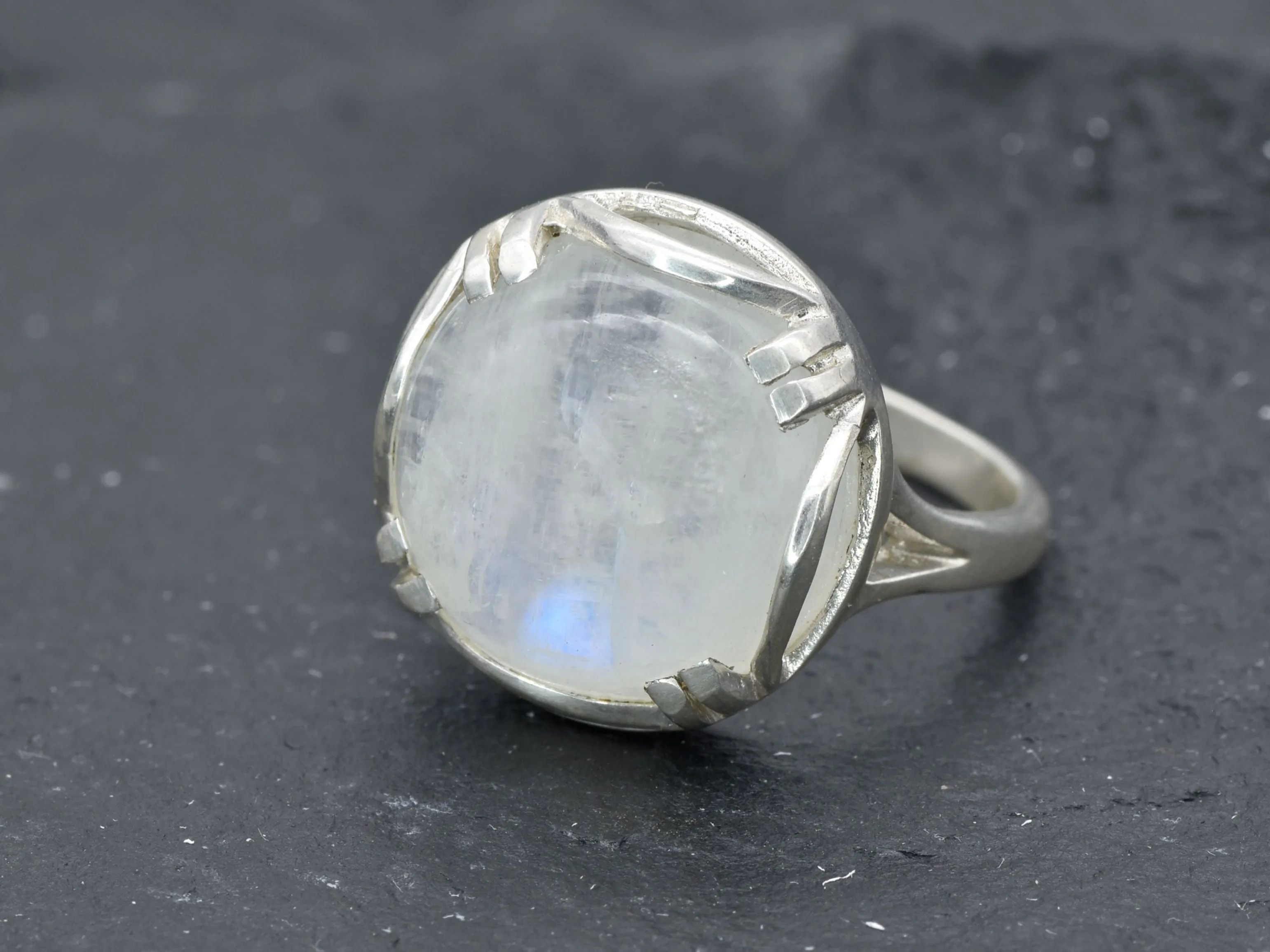 Statement Moonstone Ring - June Birthstone Ring - Large Vintage Ring