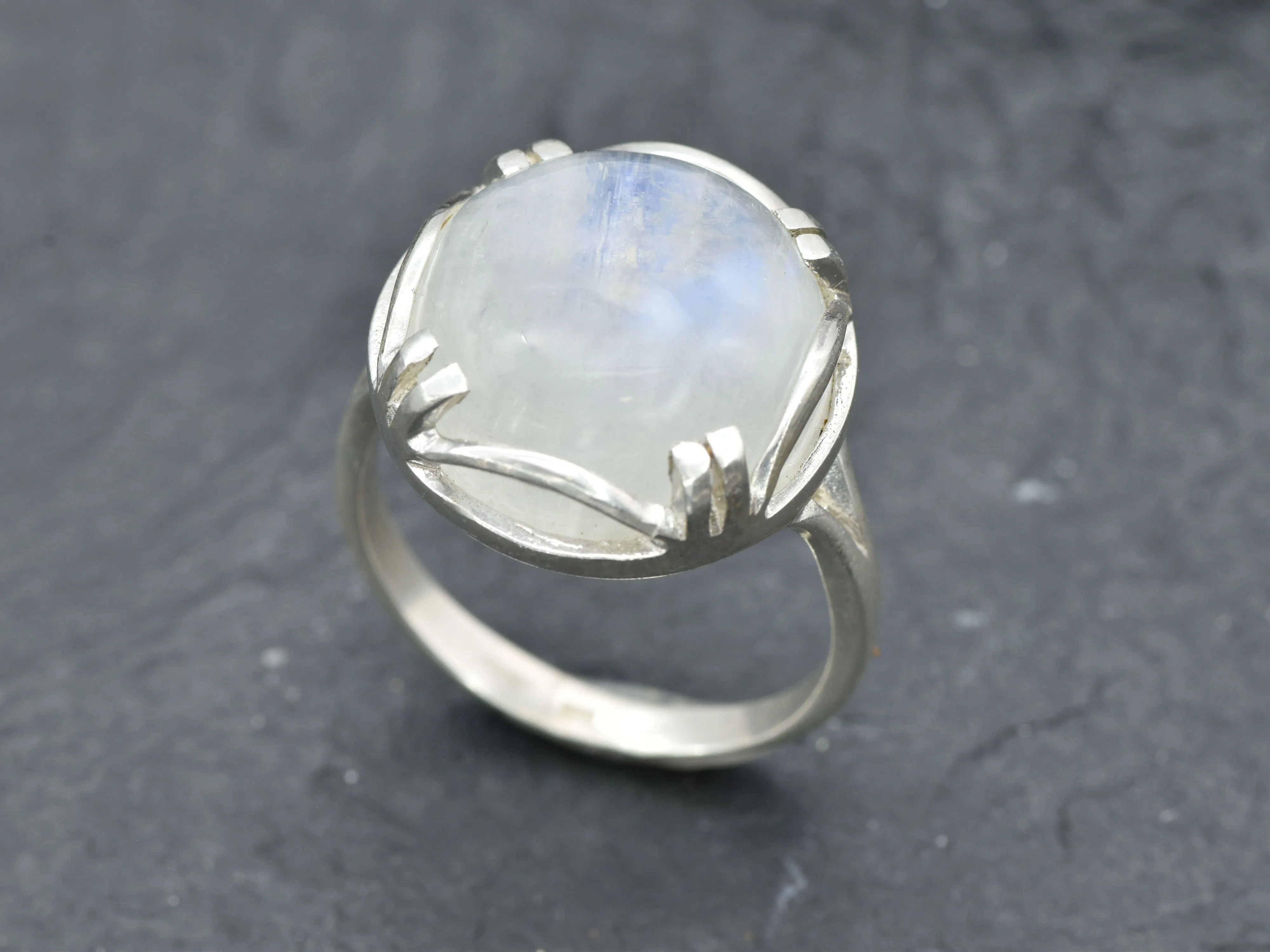 Statement Moonstone Ring - June Birthstone Ring - Large Vintage Ring