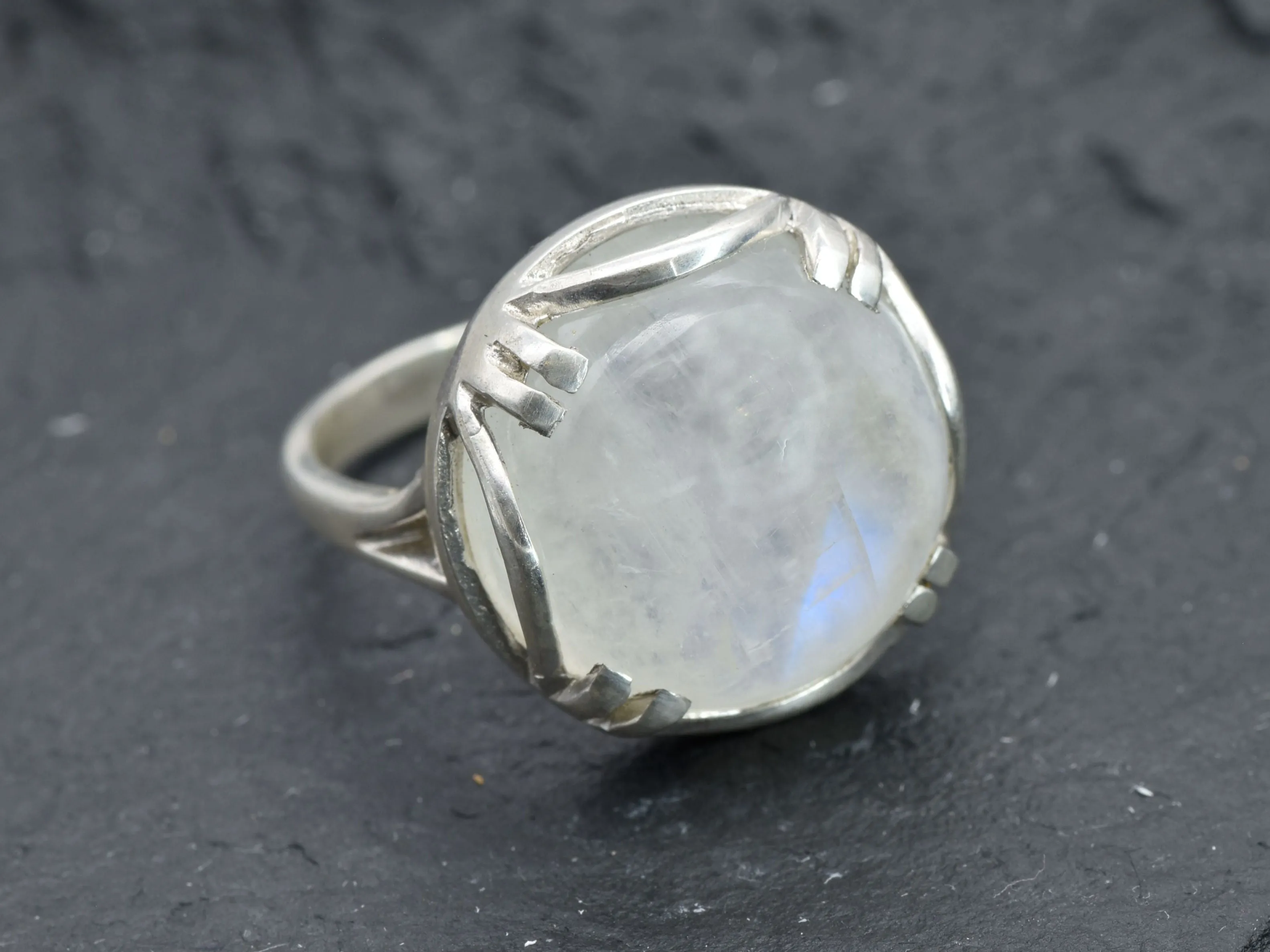 Statement Moonstone Ring - June Birthstone Ring - Large Vintage Ring