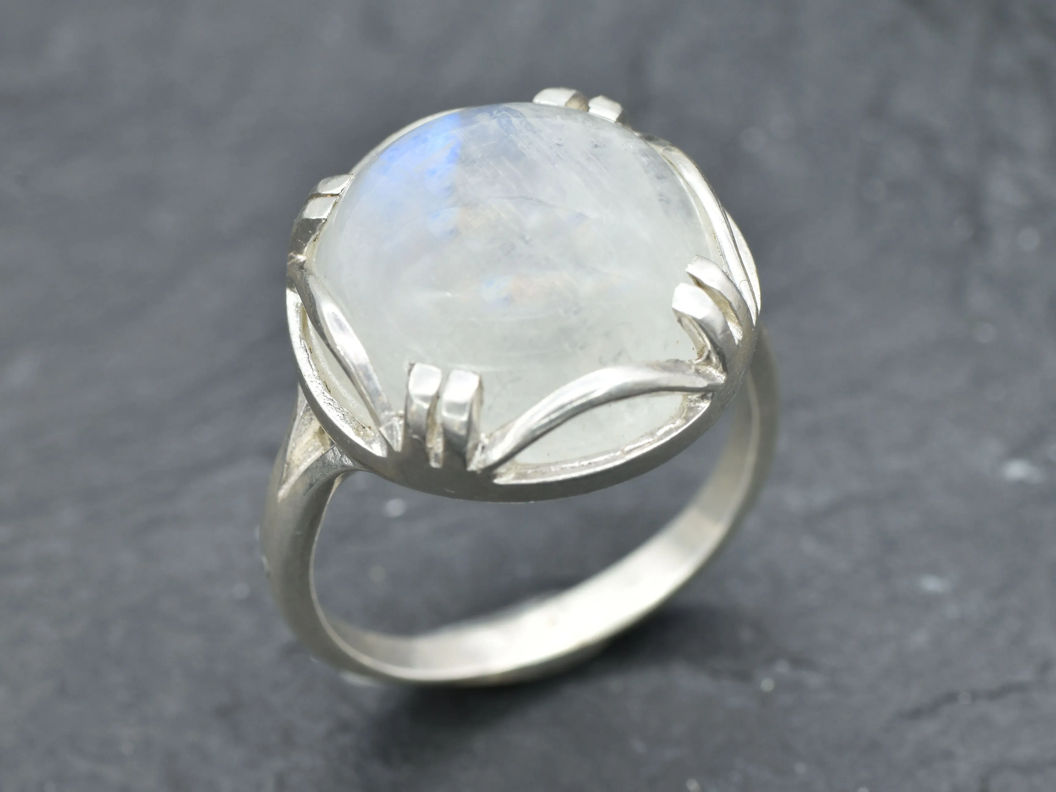 Statement Moonstone Ring - June Birthstone Ring - Large Vintage Ring