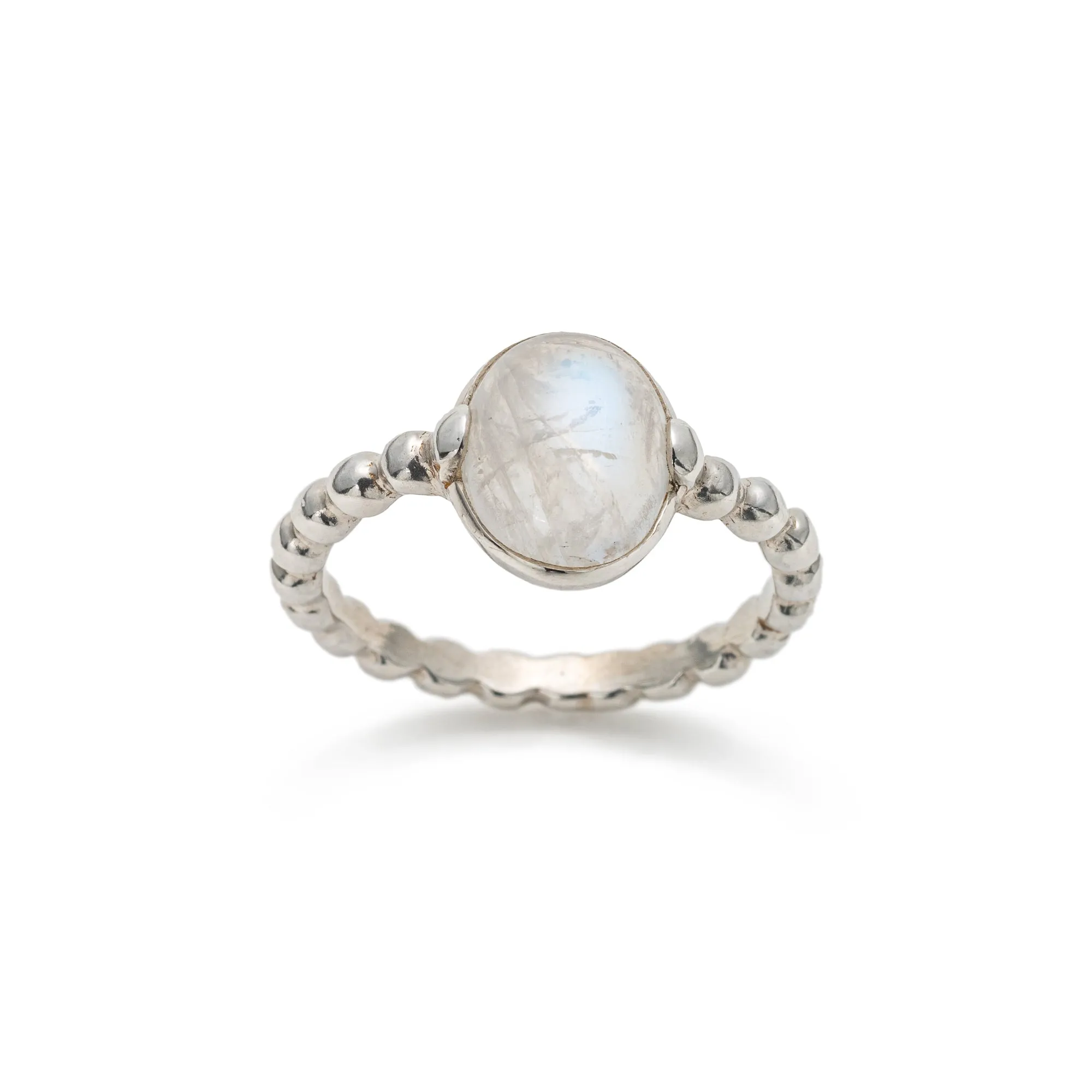 Statement Rainbow Moonstone Ring - Real Moonstone Ring - Vintage Oval Bezel Ring