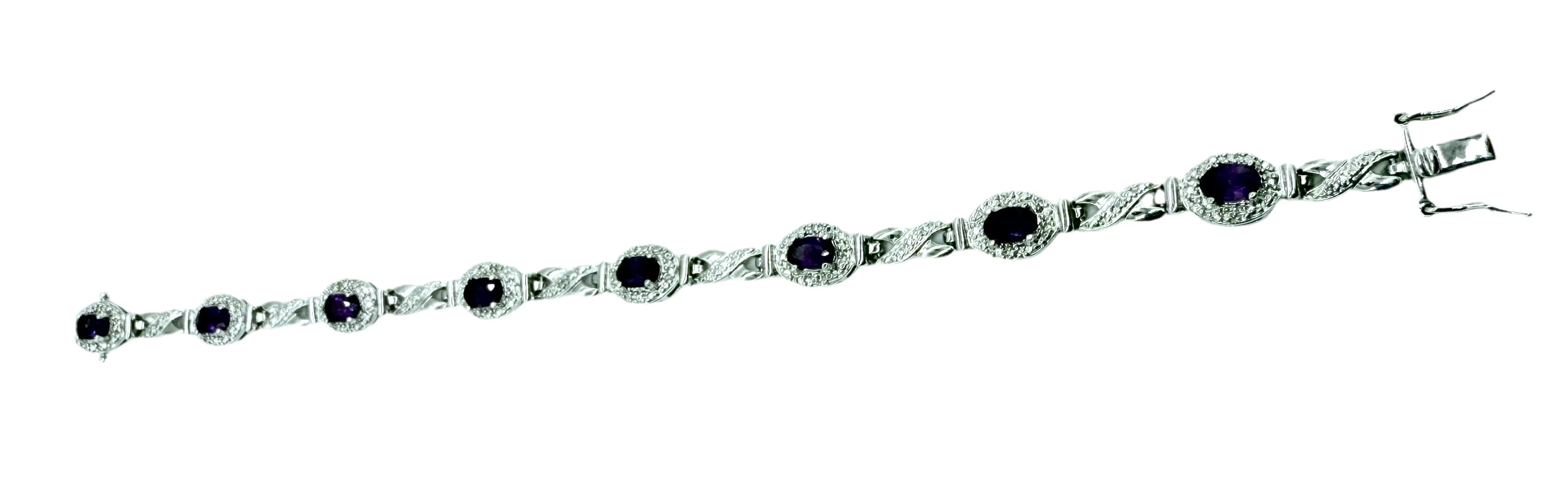 Sterling Silver Amethyst Bracelet