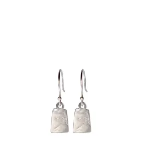 Sterling Silver Flattened Square Earrings