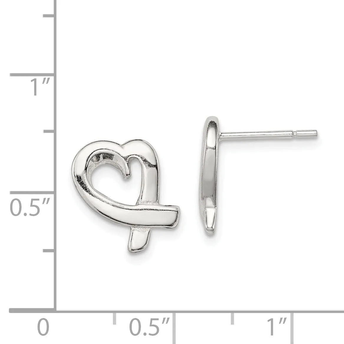 Sterling Silver Heart Mini Earrings