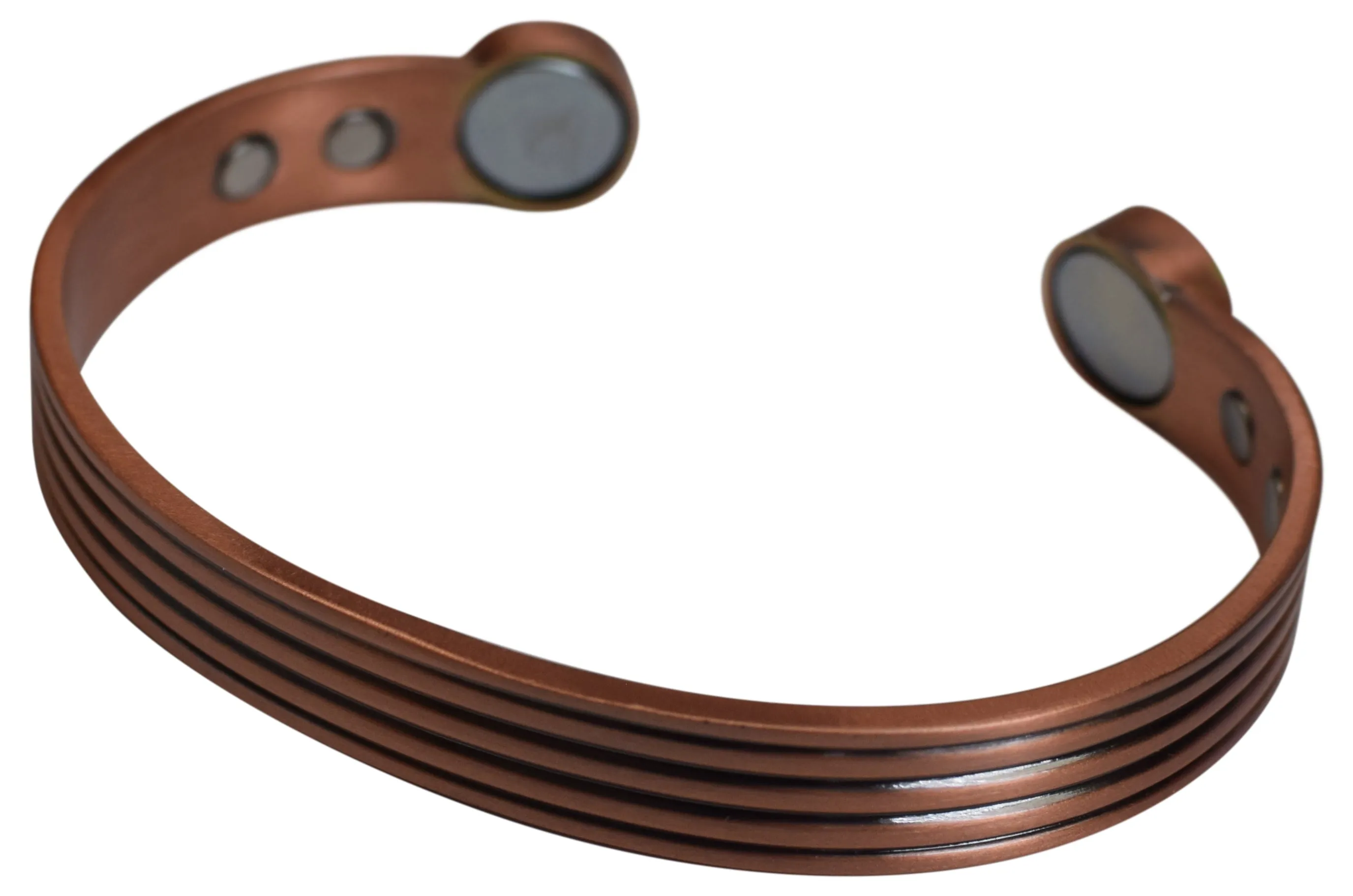 Striped 100% Copper Bracelet. Made with Solid and High Gauge Pure Copper& Magnets Helps Reducing Joint Pain and Stiffness,