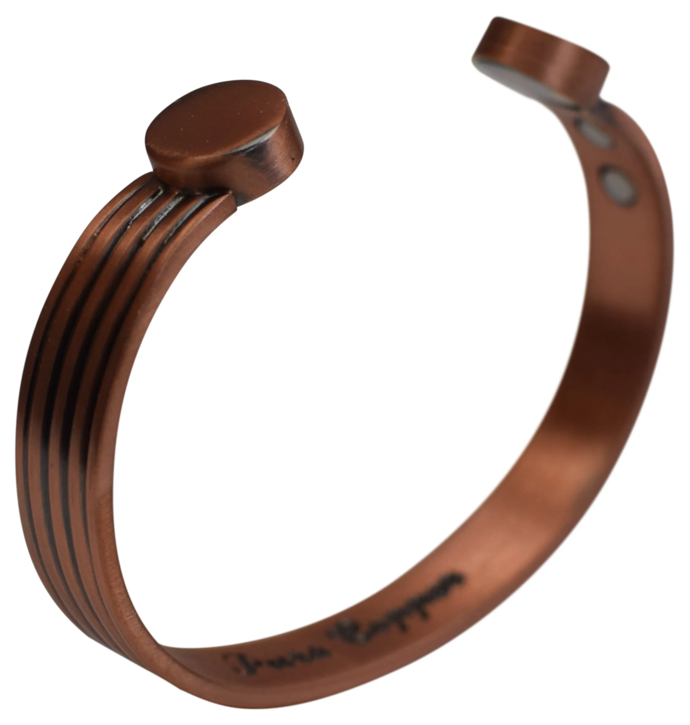 Striped 100% Copper Bracelet. Made with Solid and High Gauge Pure Copper& Magnets Helps Reducing Joint Pain and Stiffness,