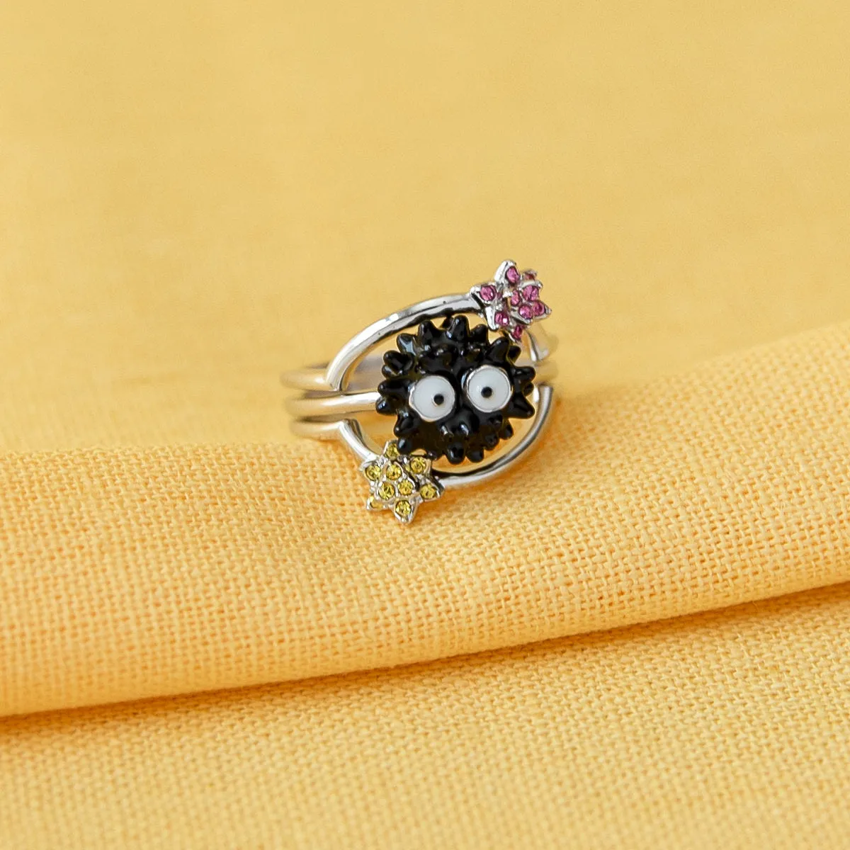 Studio Ghibli X RockLove SPIRITED AWAY Soot Sprite Stacker Rings