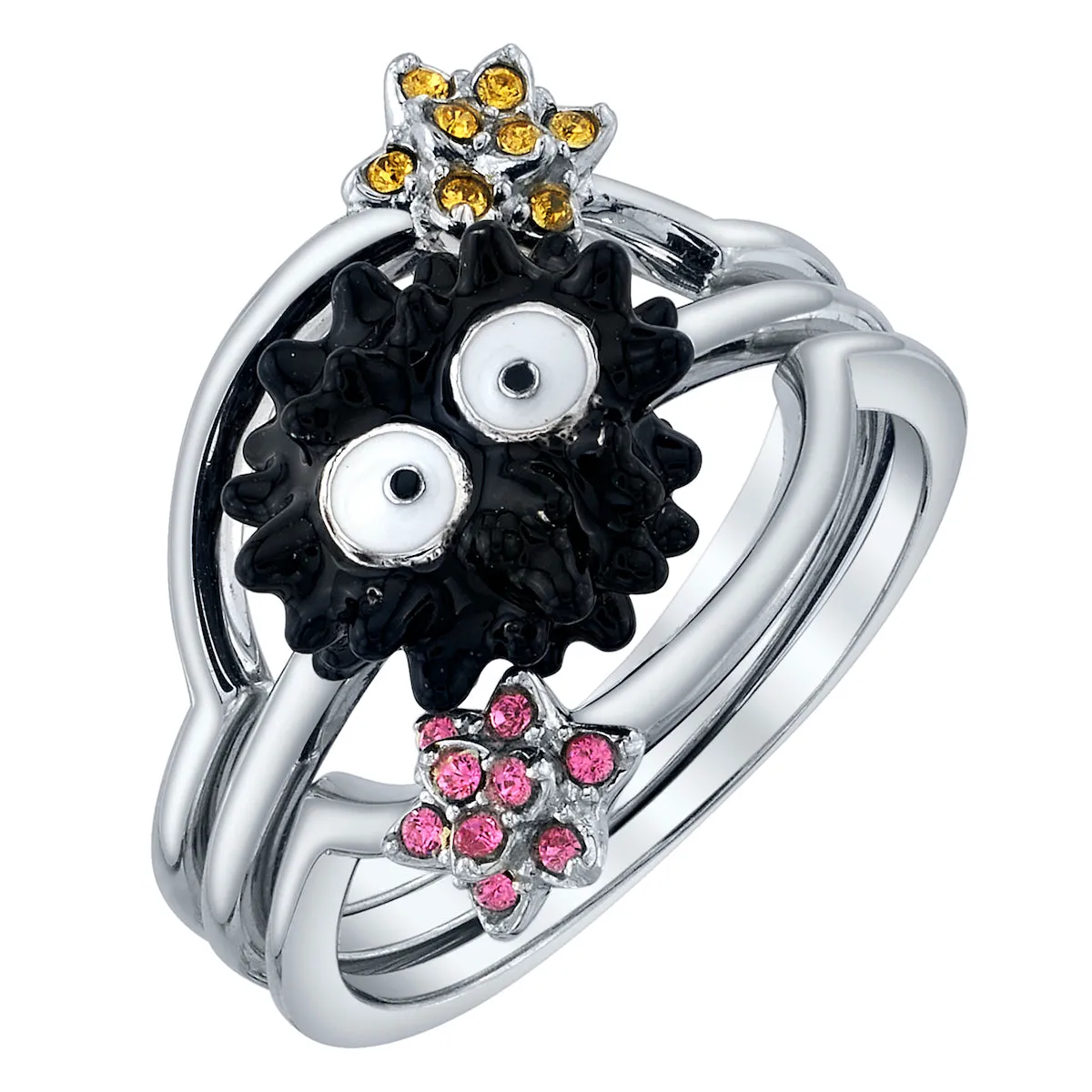 Studio Ghibli X RockLove SPIRITED AWAY Soot Sprite Stacker Rings