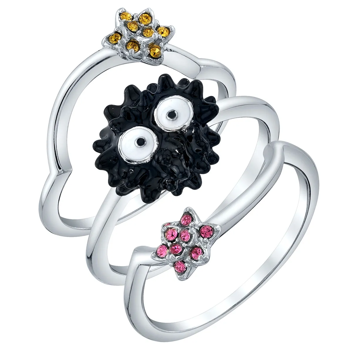 Studio Ghibli X RockLove SPIRITED AWAY Soot Sprite Stacker Rings