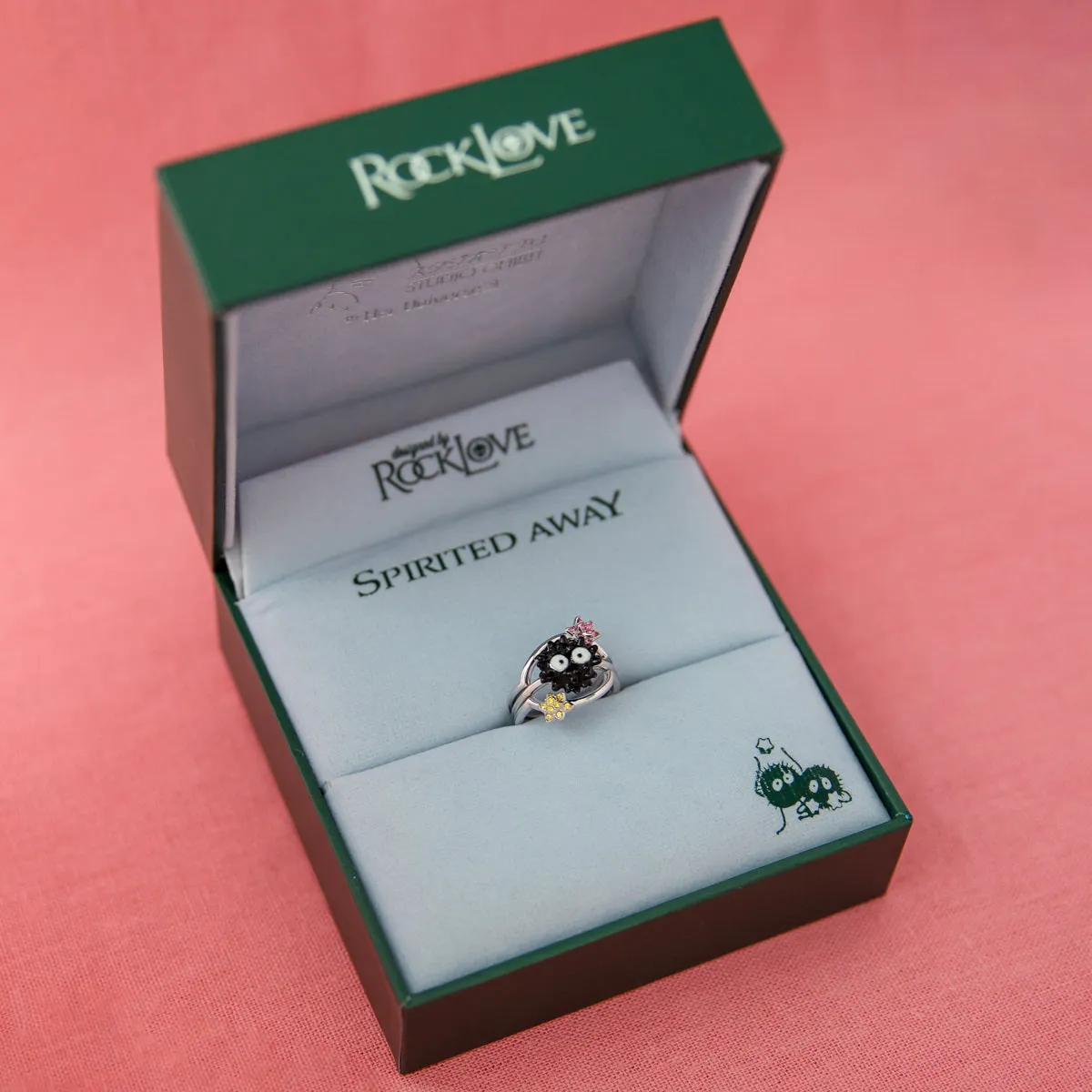 Studio Ghibli X RockLove SPIRITED AWAY Soot Sprite Stacker Rings