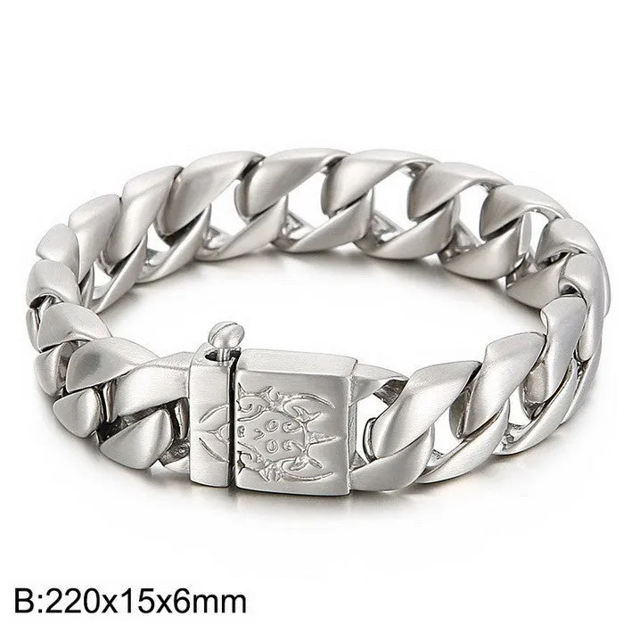 Stylish Korean-Inspired Personalized Titanium Steel Bracelet for Men in Glossy Gold Finish