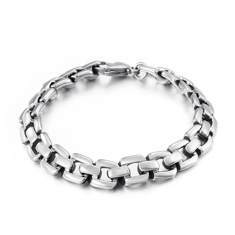 Stylish Men's Titanium Steel Bracelet with Japanese-Korean Lobster Clasp