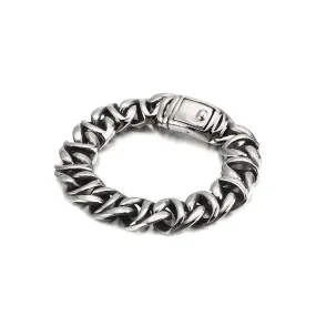 Stylish Statement Men's Stainless Steel Bracelet - Creative Titanium Steel Jewelry for Bold Personalities