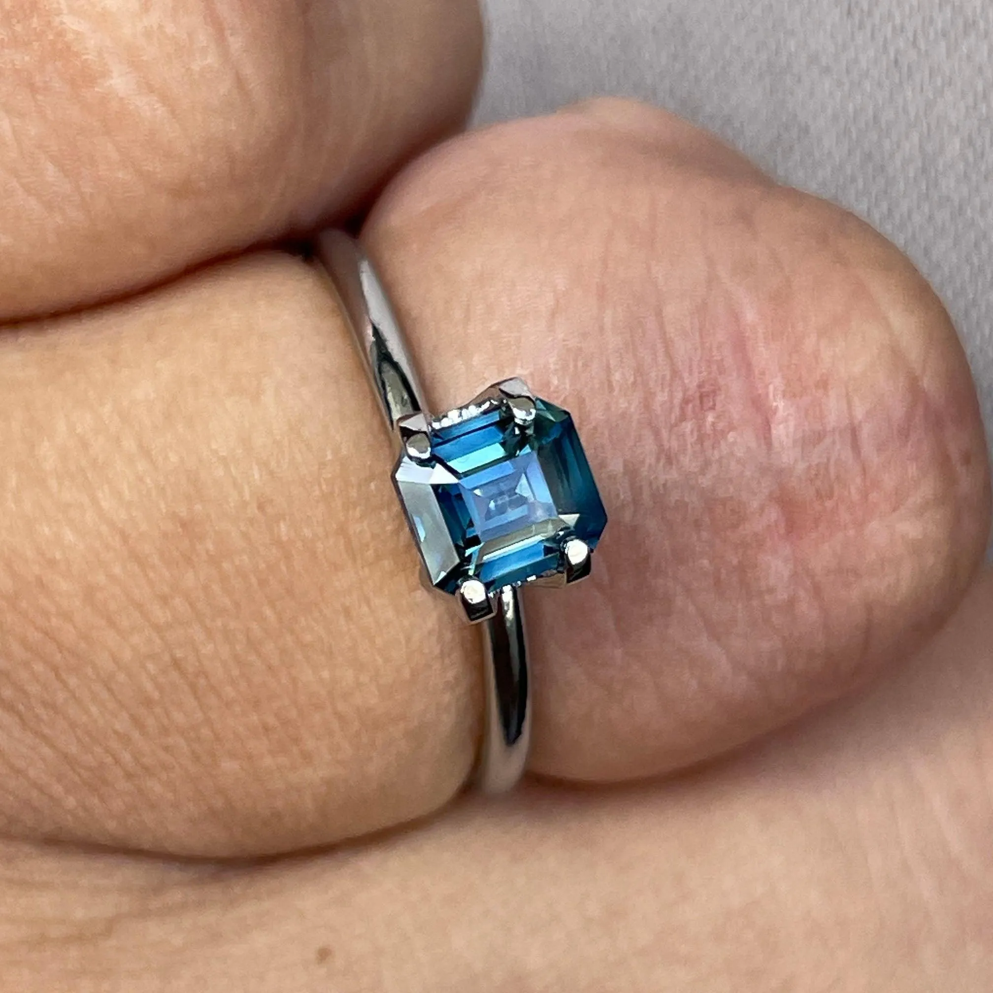 Teal Sapphire 1.04 Ct, Natural Teal Sapphire Ring, Teal Sapphire Engagement Ring, bespoke Ring, For Custom ring Loose gem