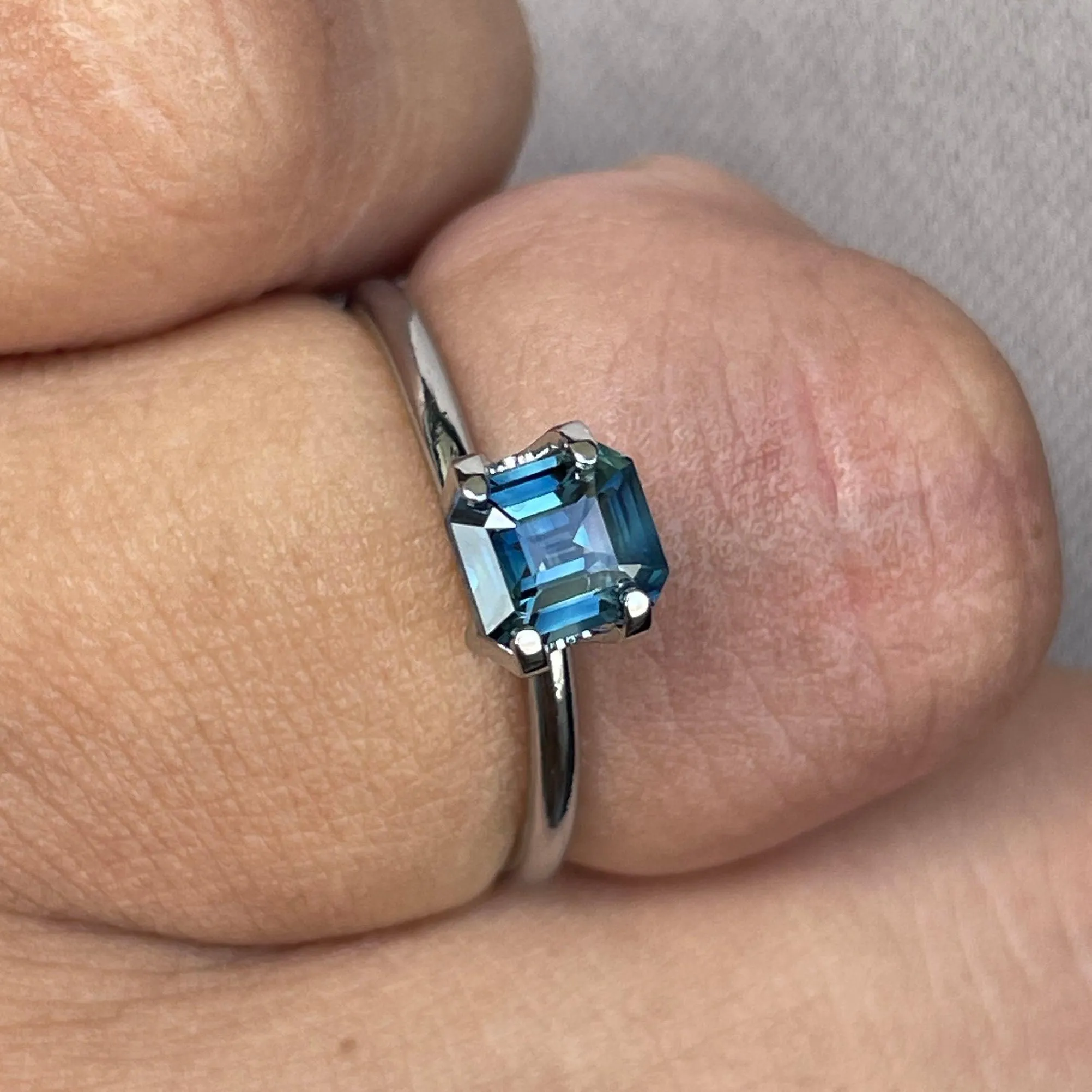 Teal Sapphire 1.04 Ct, Natural Teal Sapphire Ring, Teal Sapphire Engagement Ring, bespoke Ring, For Custom ring Loose gem