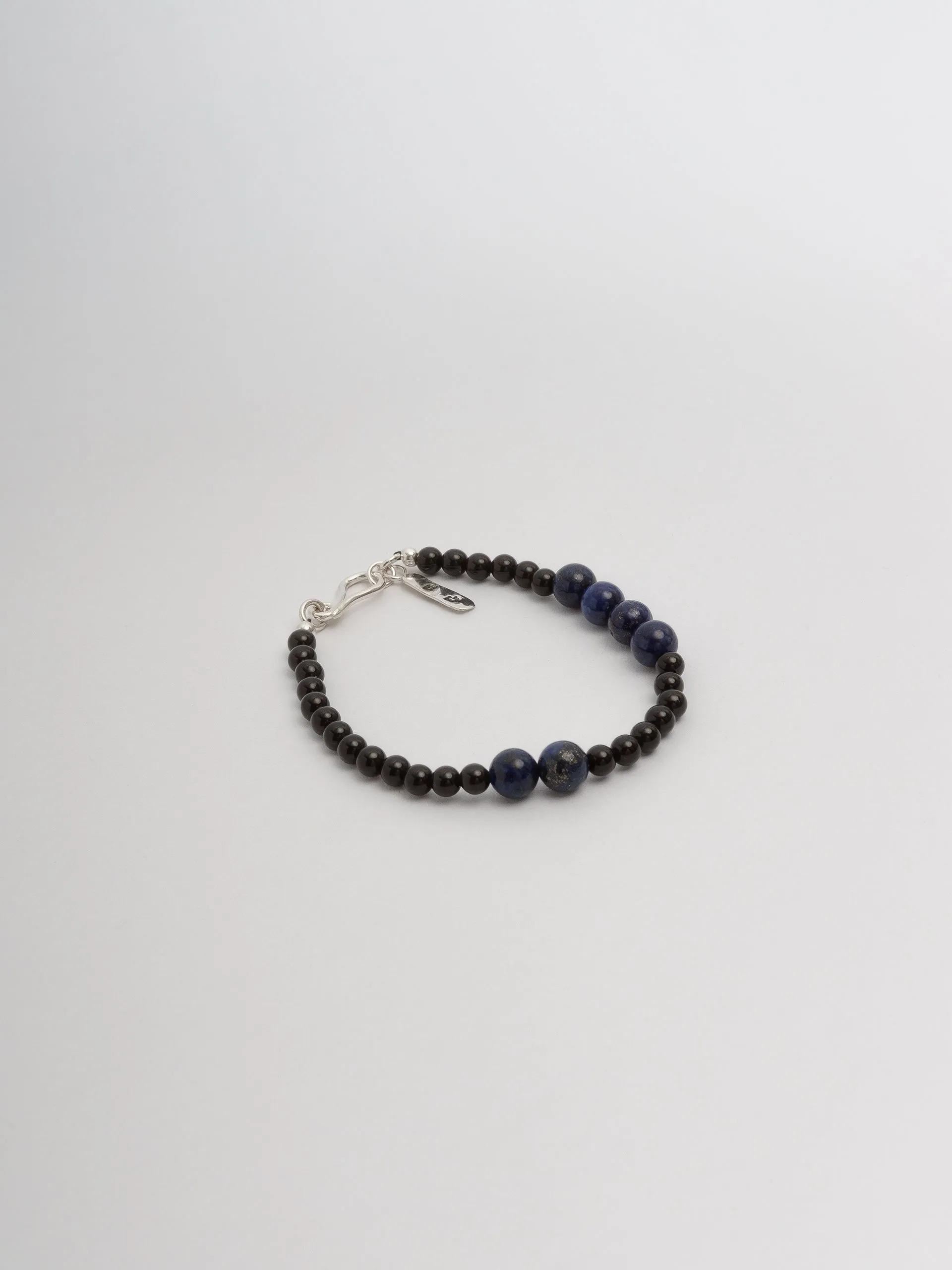 The Lair Jewellery Tsuki Bracelet Lapis Lazuli   Black Onyx