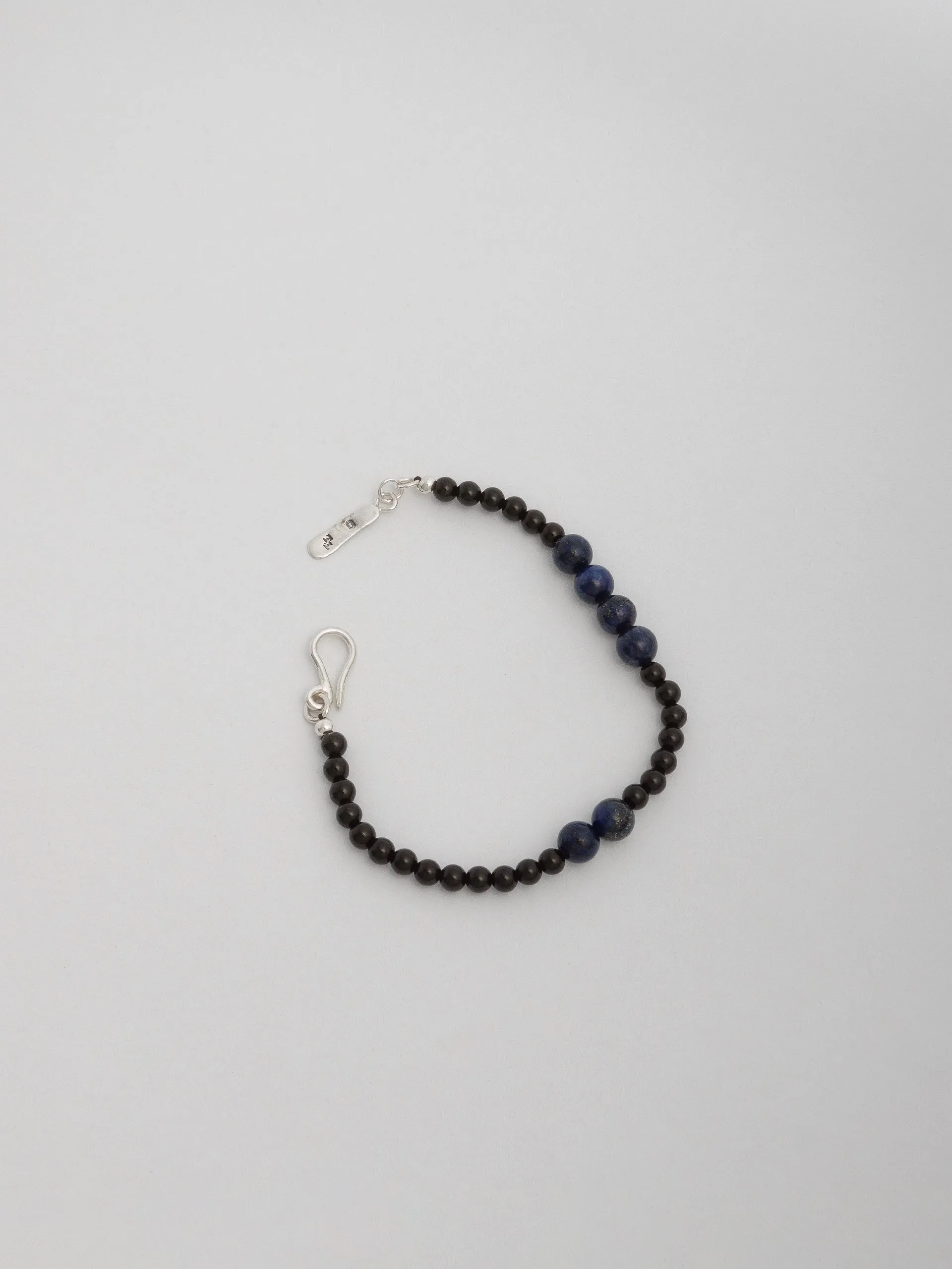 The Lair Jewellery Tsuki Bracelet Lapis Lazuli   Black Onyx