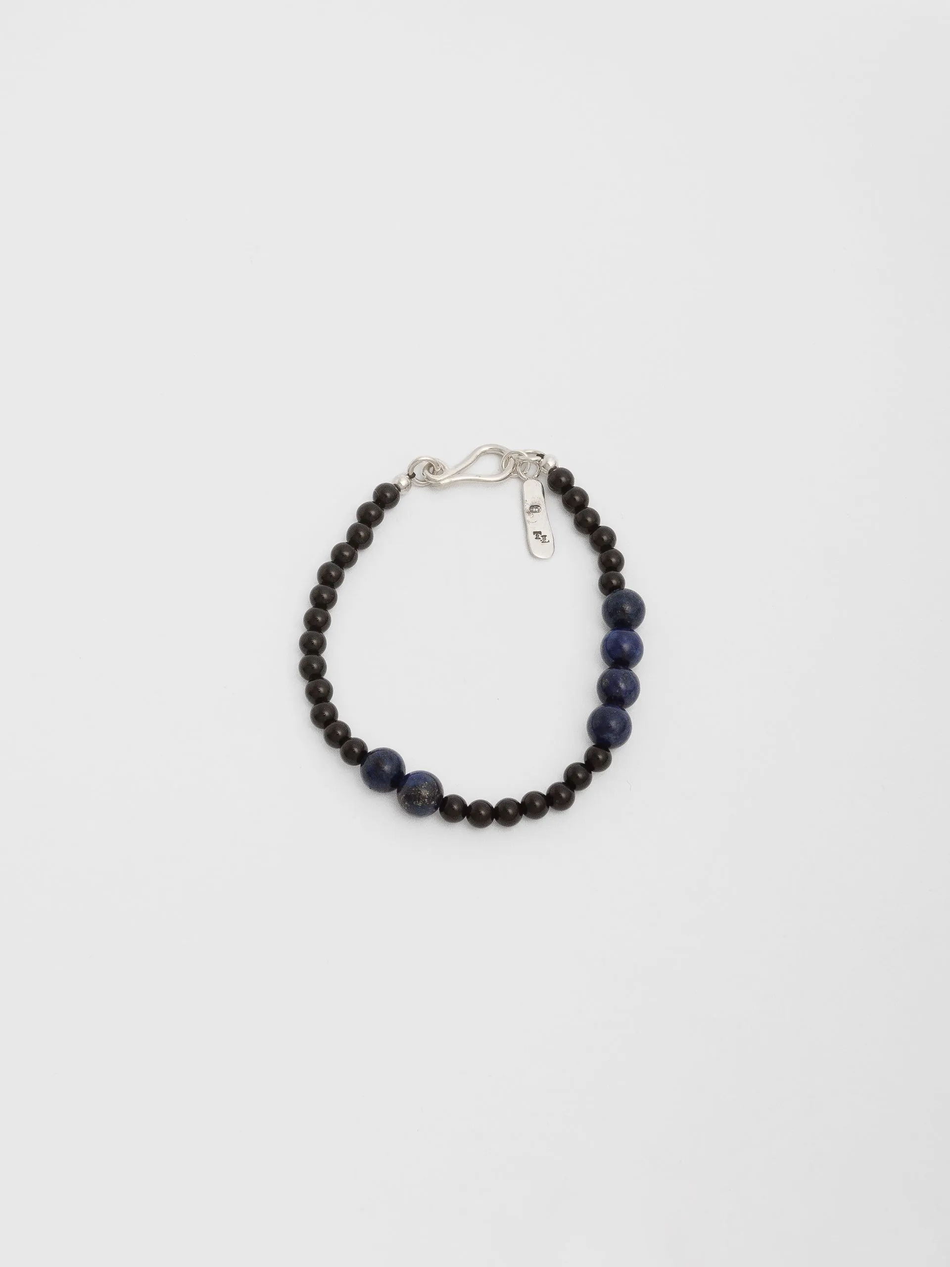 The Lair Jewellery Tsuki Bracelet Lapis Lazuli   Black Onyx