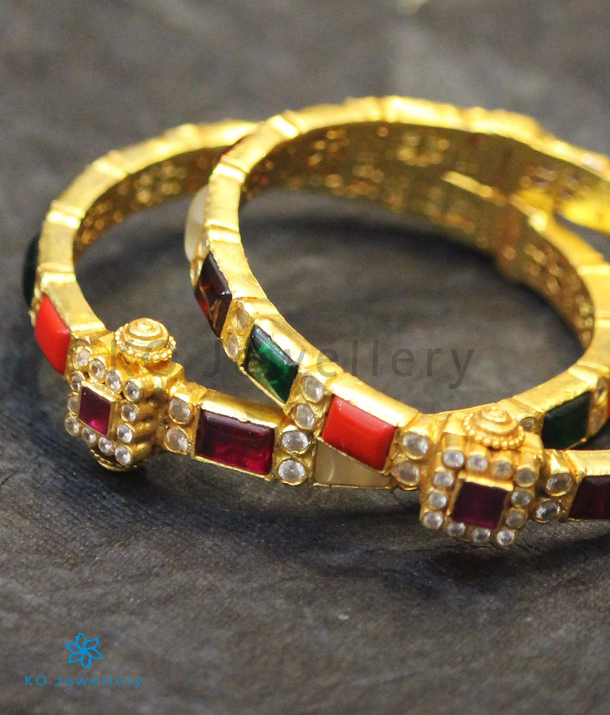 The Vaidehi Silver Navaratna Bracelet (Size/2.2/2.4/2.6/2.8)