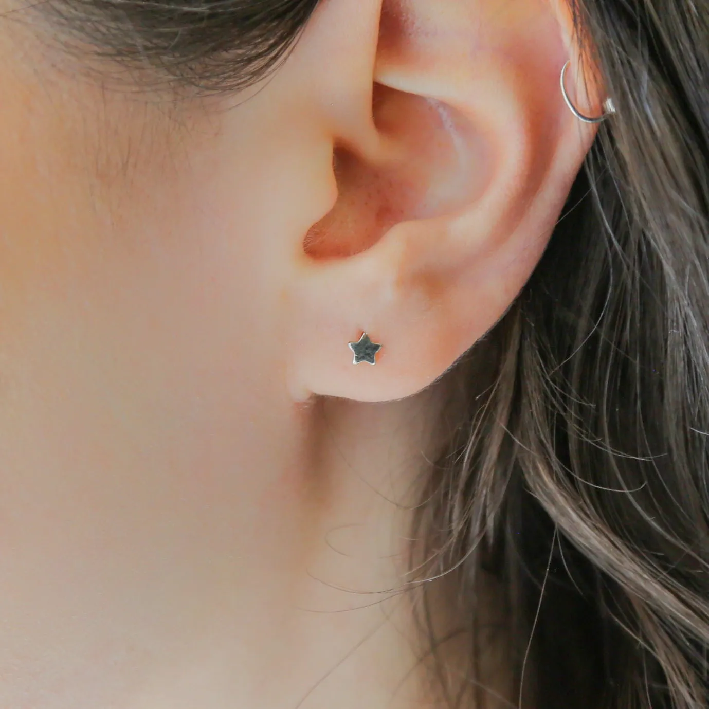 TINY STAR - Sterling Silver Stud Earrings