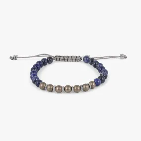 Titanium Macrame Bracelet With Sodalite