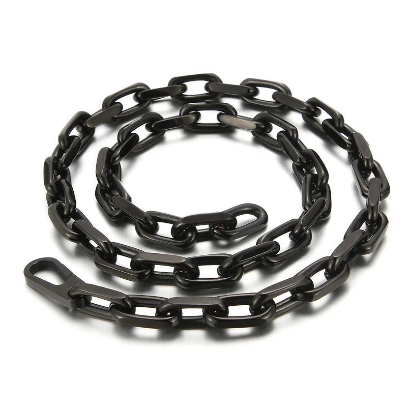 Titanium Steel Men's Necklace and Bracelet Set in Japanese and Korean Fashion Style, Simple and Versatile Accessories