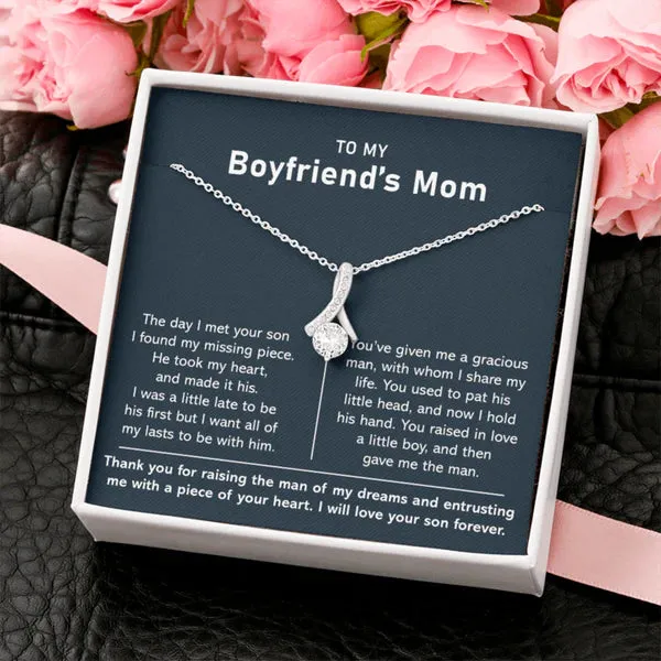 To My Boyfriend's Mom Necklace - Thank You For Raising The Man Of My Dreams - Alluring Necklace