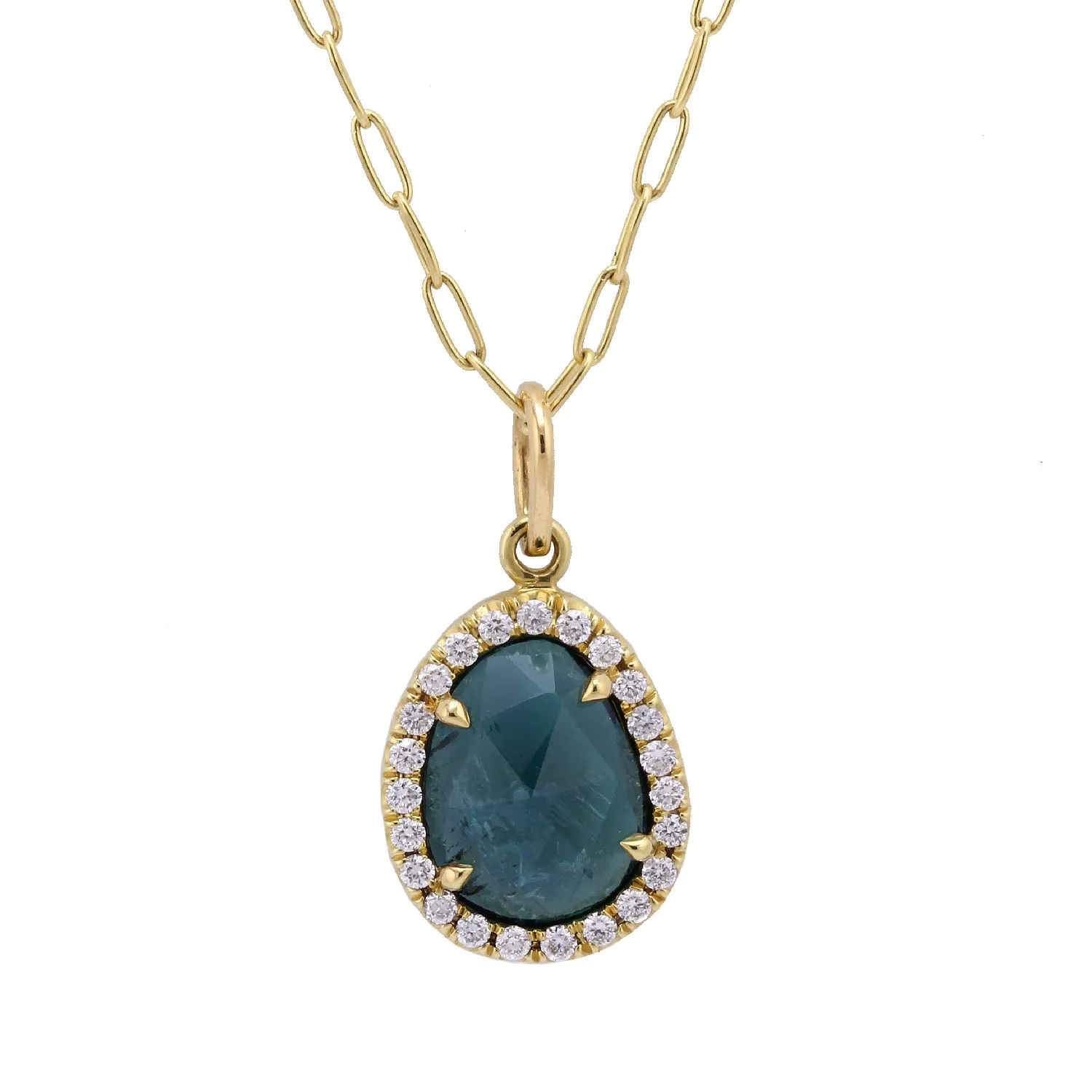 Tourmaline Diamond Pavé Necklace