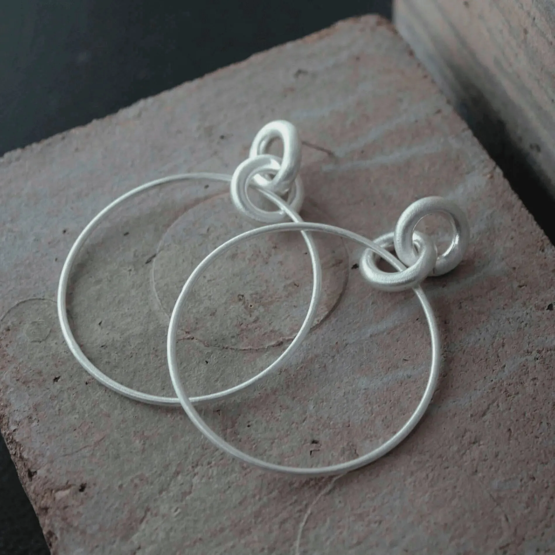 Tula Statement Hoop Earrings Silver Plating