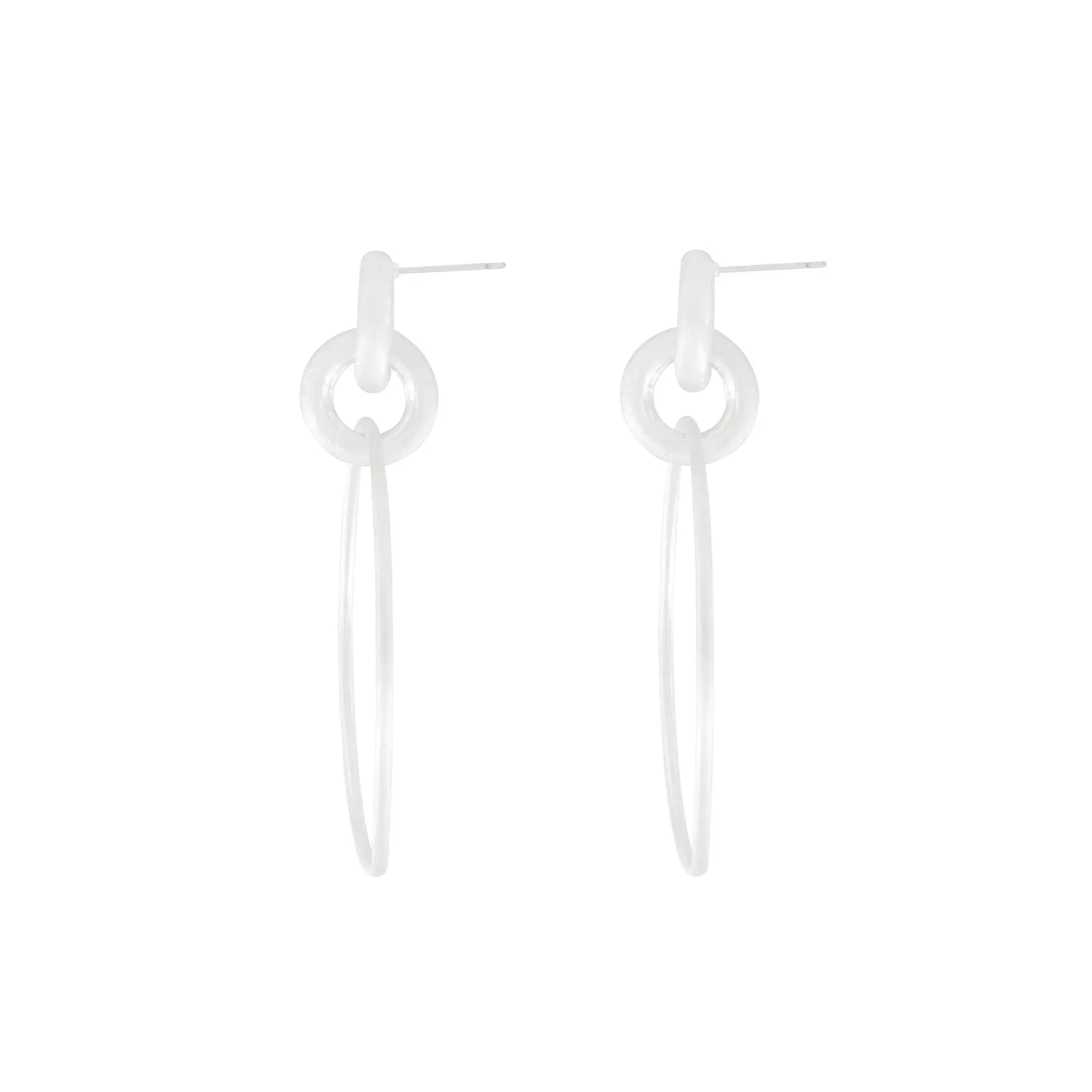 Tula Statement Hoop Earrings Silver Plating