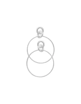 Tula Statement Hoop Earrings Silver Plating