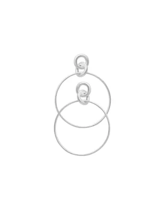 Tula Statement Hoop Earrings Silver Plating