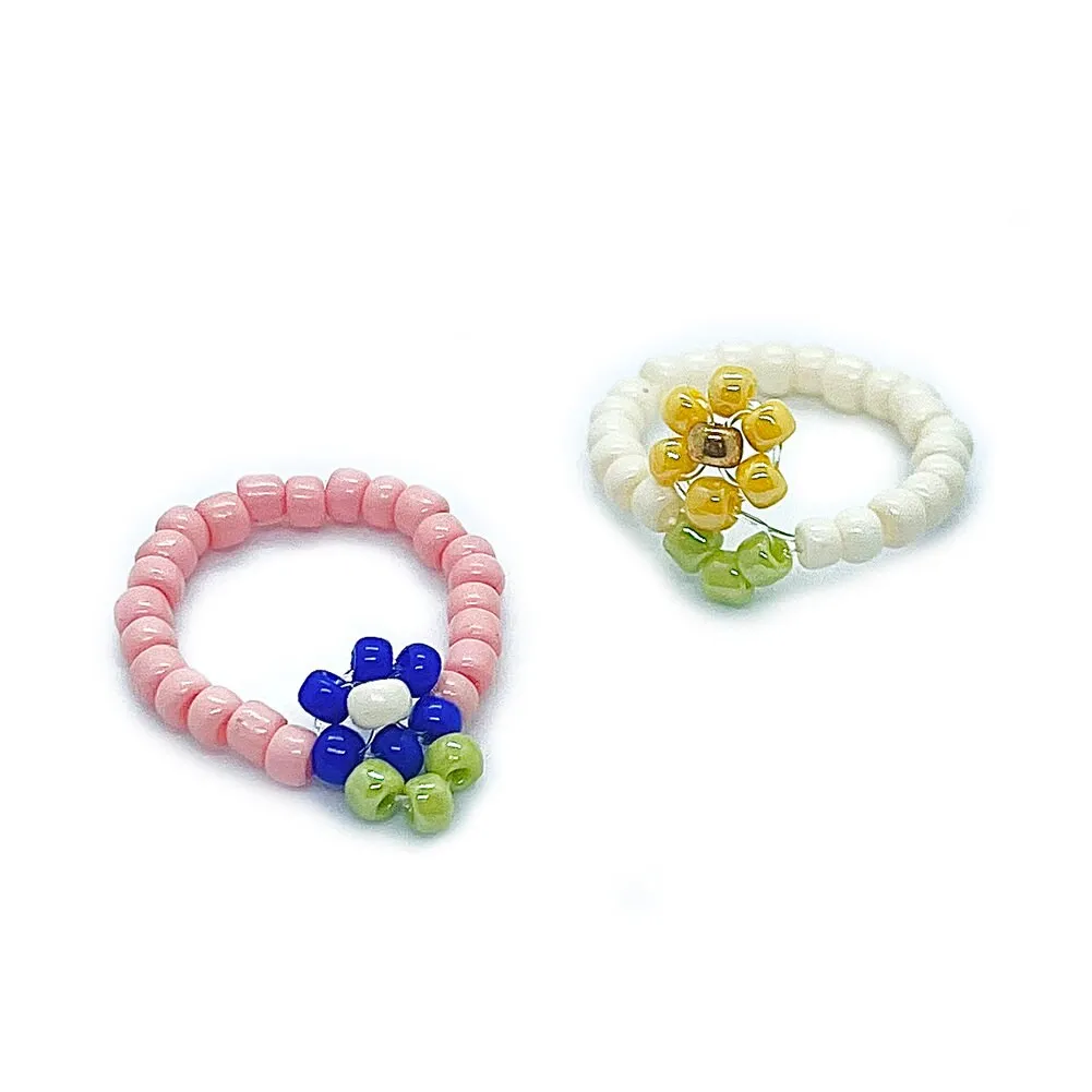 US Sunflower Bloom Ring Bead Daisy Personalized Custom Stackable Women Gift Girl