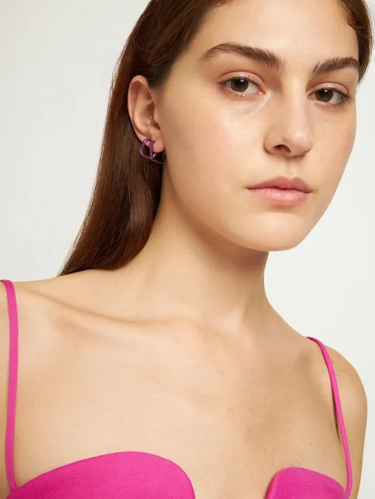 Valentino Garavani   2.5cm V logo signature earrings 