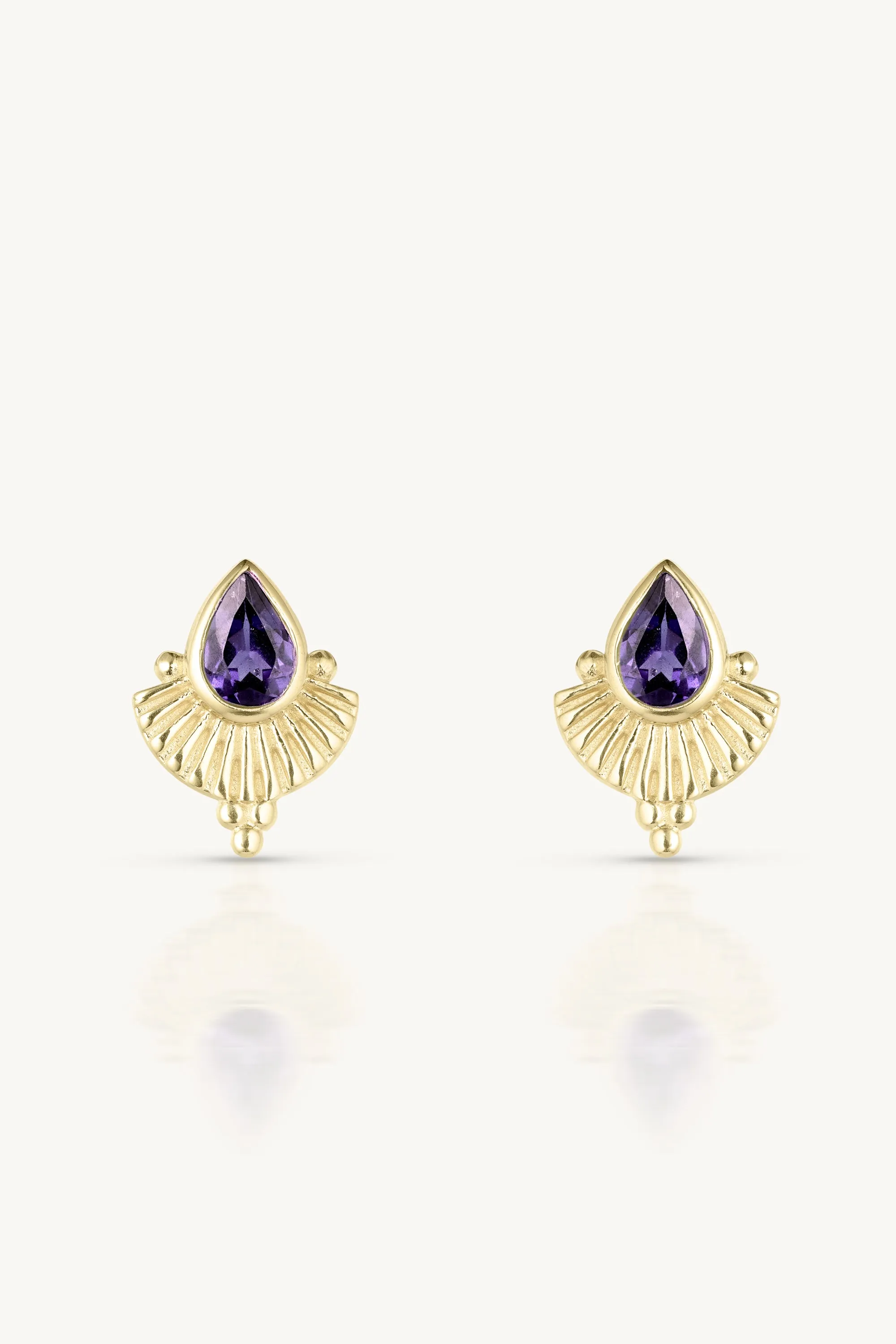 Venus Iolite Gold Earrings